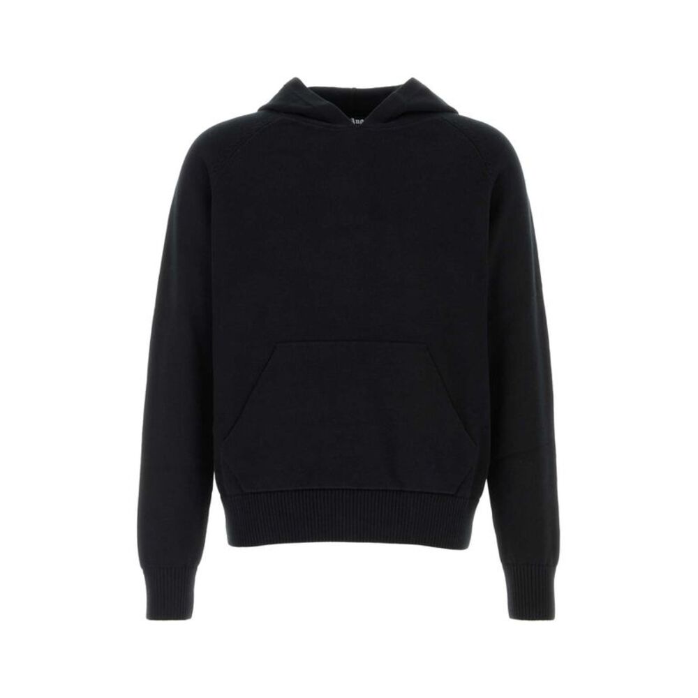 Palm Angels Men Black Cotton Oversize Sweatshirt